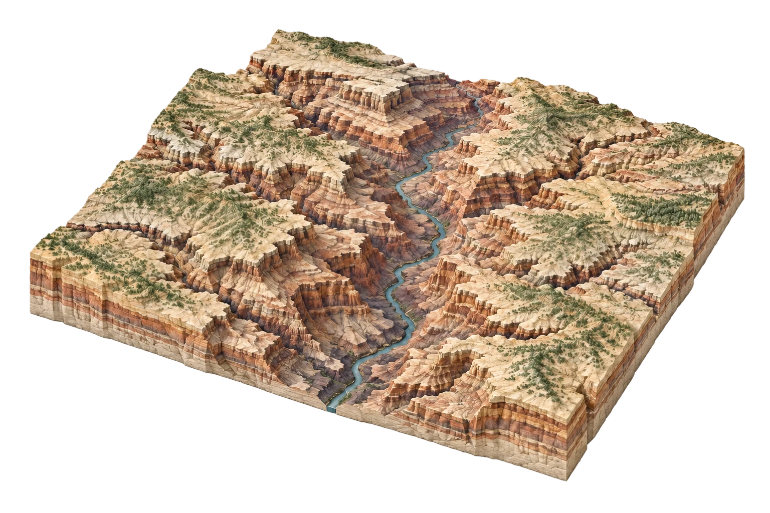 Illustrative terrain study for Grand Canyon & Colorado Plateau