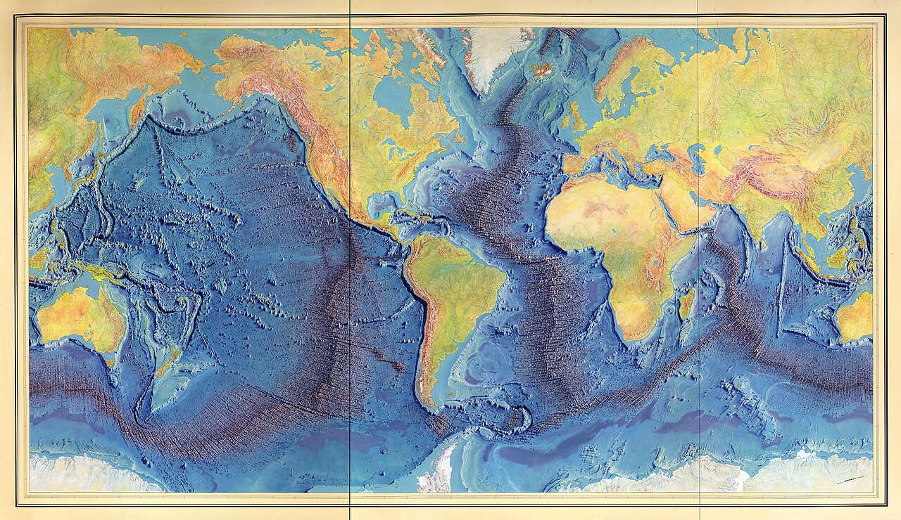 Marie Tharp & Bruce Heezen’s World Ocean Floor Panorama (1977)