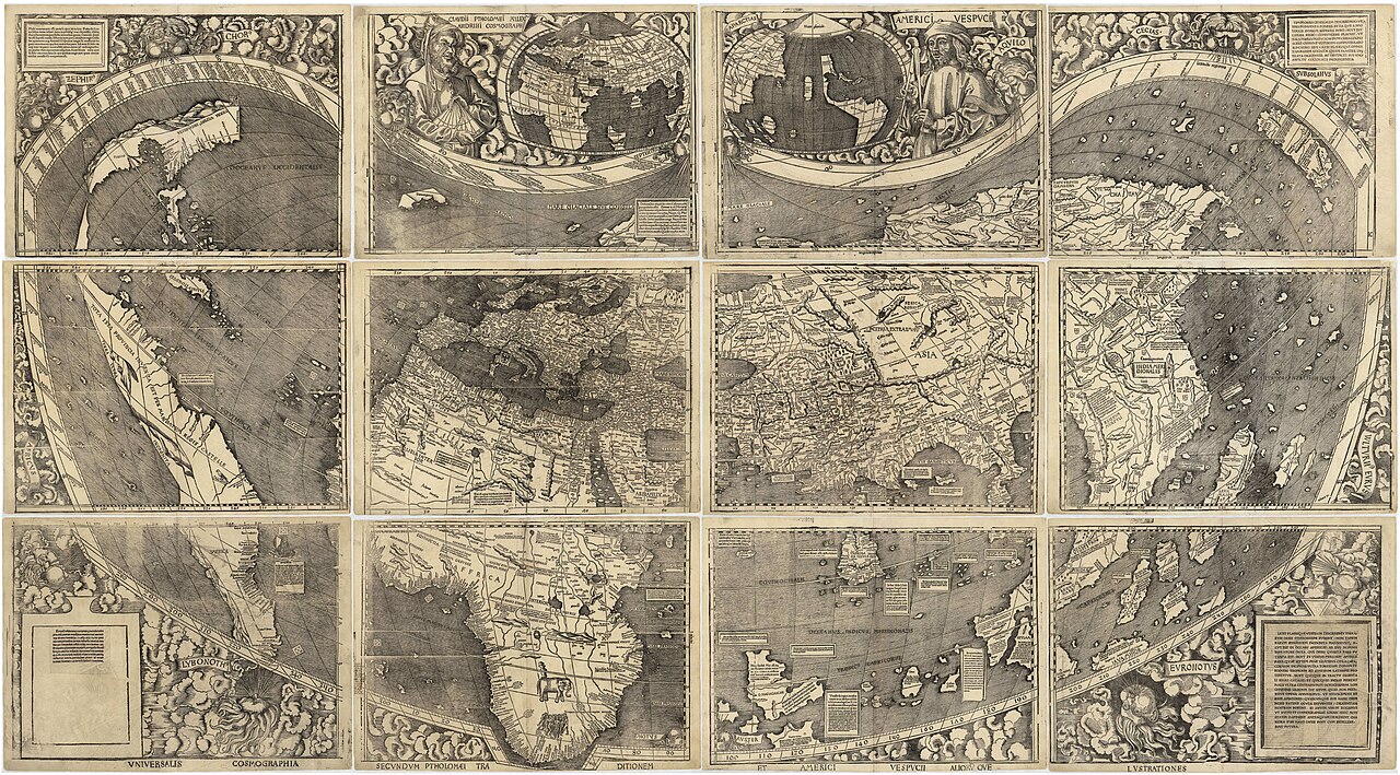 Waldseemüller World Map (Universalis Cosmographia, 1507)